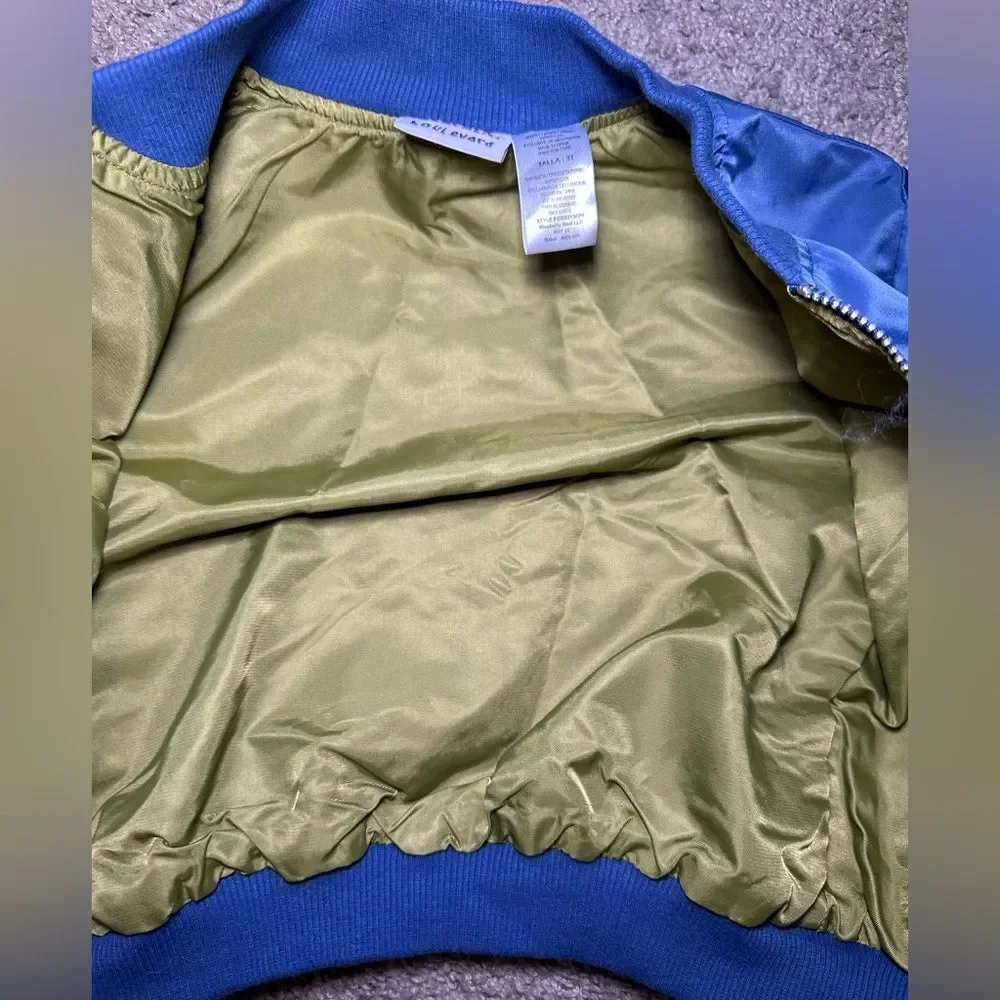 Kids Blueberi Boulevard Pilot Bomber Jacket‎ Size 3T